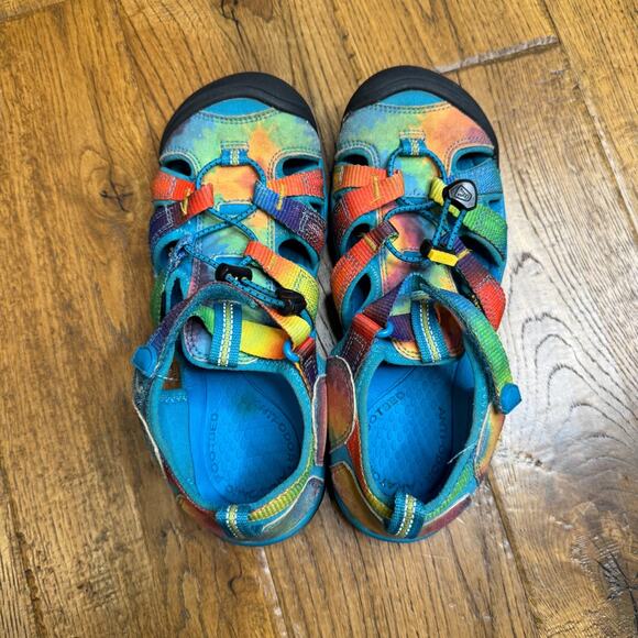 Keen Newport H2 Sandals Youth Sz 3 Rainbow Tie Dye Sport Hiking Water Shoes - Picture 5 of 6
